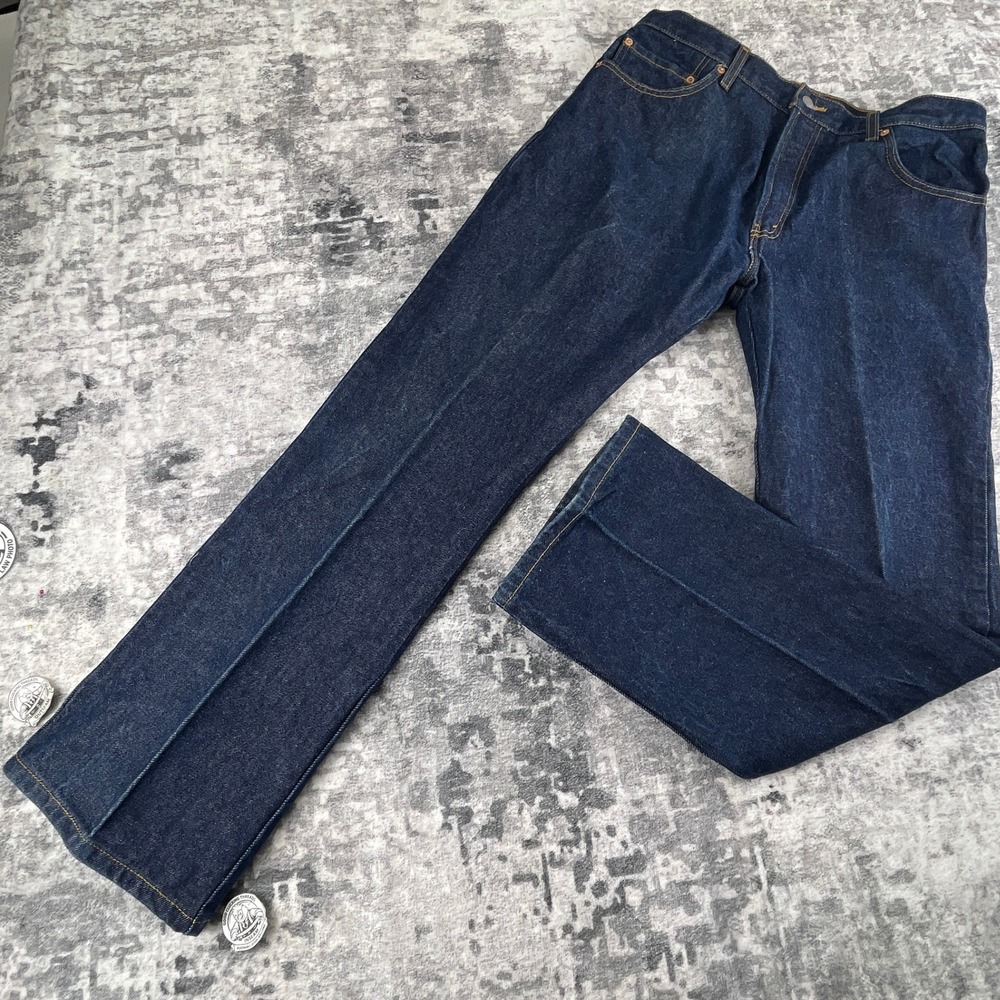 Vtg Levi's Mens 34x30 517 Boot Cut Batwing Jeans Dark Wash Streetwear Denim Y2K‎